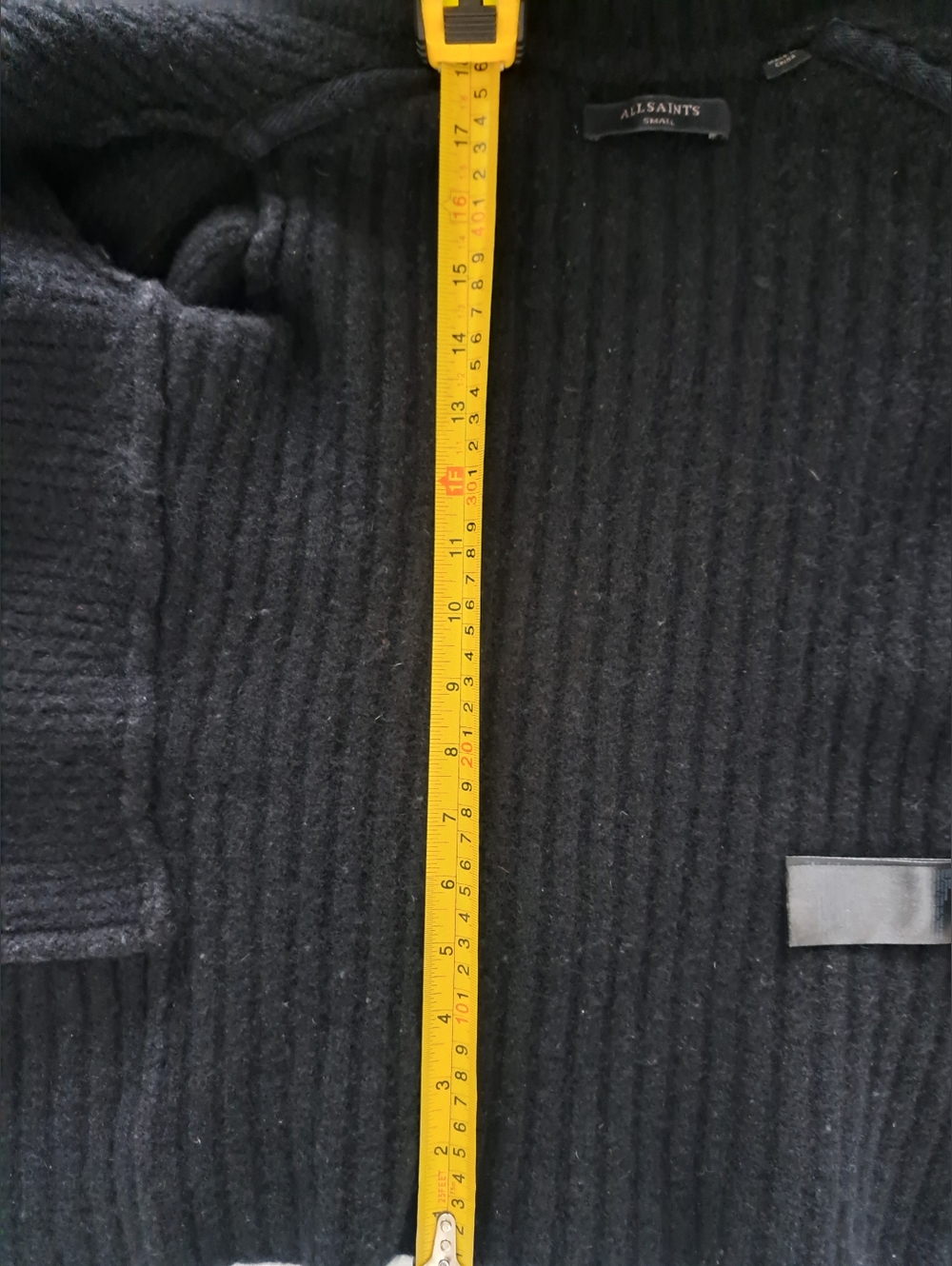 All Saints Black Ribbed Women's Knit Sweater - Picture 7 of 11